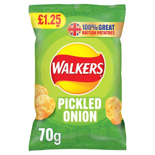 Walkers Pickled Onion Sharing Crisps 70g
