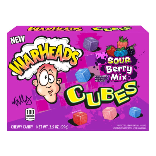 Warheads Berry Mix Cubes Theater Box 3.5oz (99g)