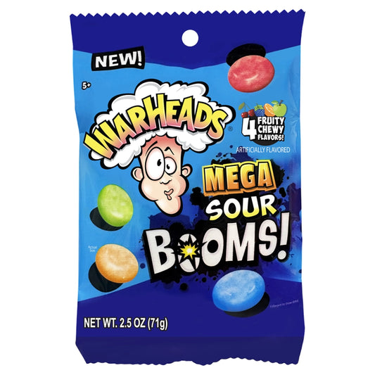 Warheads Mega Sour Booms 2.5oz (71g)