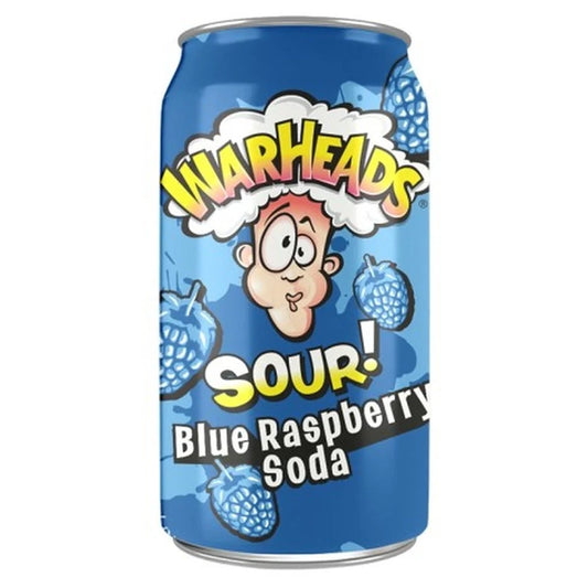 Warheads Sour Blue Raspberry Soda 355ml