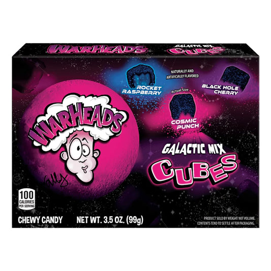 Warheads Galactic Mix Cubes Theatre Box 3.5oz (99g)
