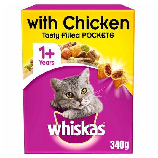 Whiskas with Chicken Tasty fillet Pockets 340g