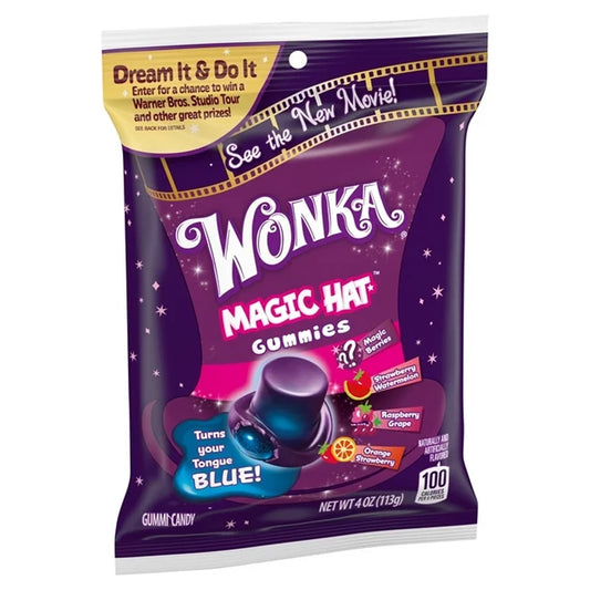 Wonka Magic Hats Gummies Peg Bag 4oz